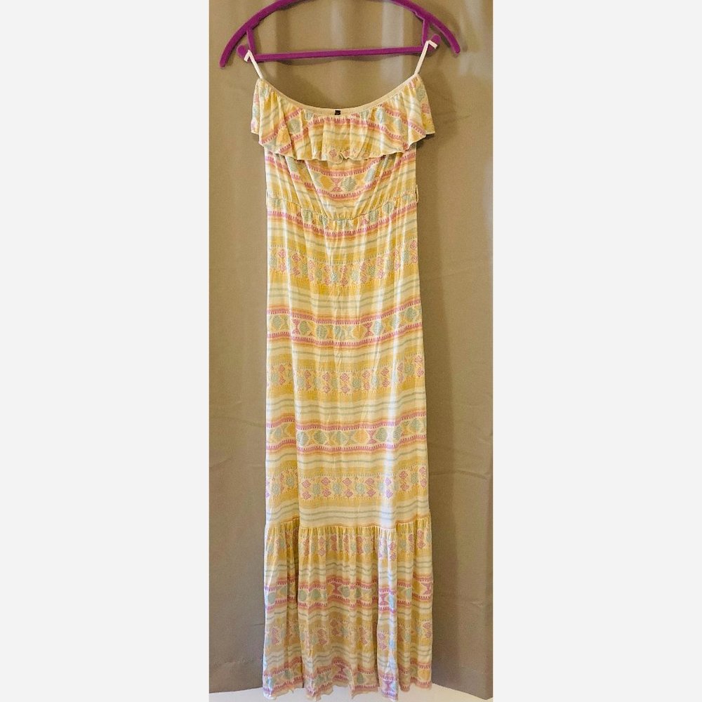 Boho Pattern Strapless Dress